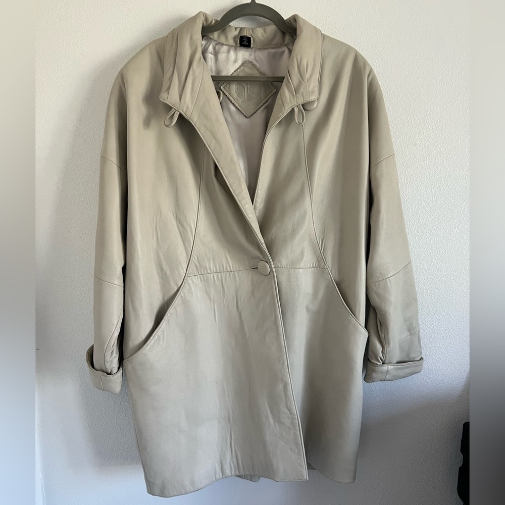 Oversized Vintage Leather Jacket sz M